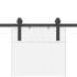Kit de herrajes para puertas correderas acero negro 213,5
