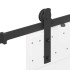 Kit de herrajes para puertas correderas acero negro 213,5