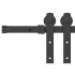 Kit de herrajes para puertas correderas acero negro 213,5
