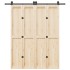 Kit de herrajes para puertas correderas acero negro 200