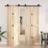 Kit de herrajes para puertas correderas acero negro 200