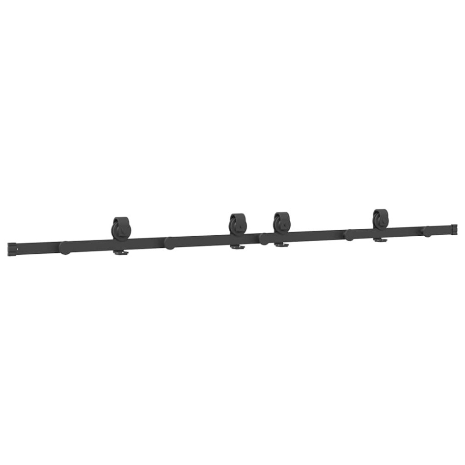 Kit de herrajes para puertas correderas acero negro 200