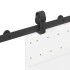 Kit de herrajes para puertas correderas acero negro 200