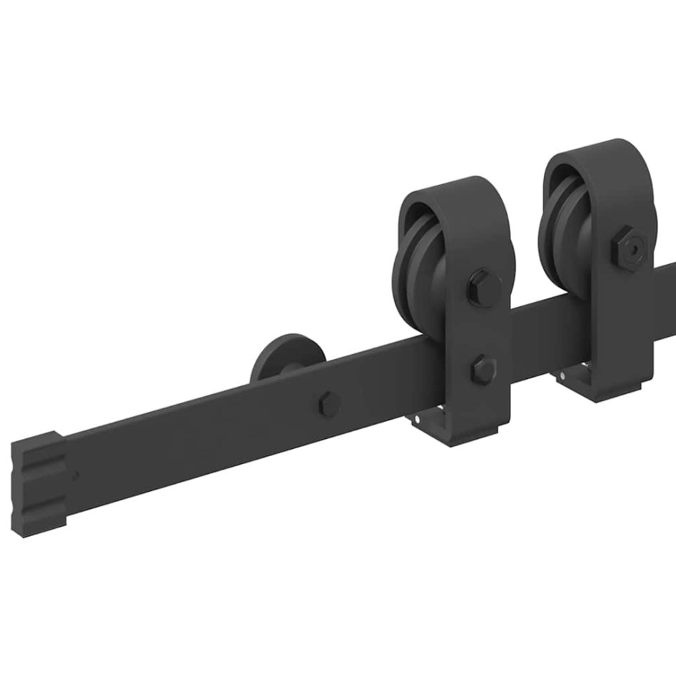 Kit de herrajes para puertas correderas acero negro 200