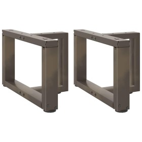 Patas de mesa centro forma T 2uds acero natural