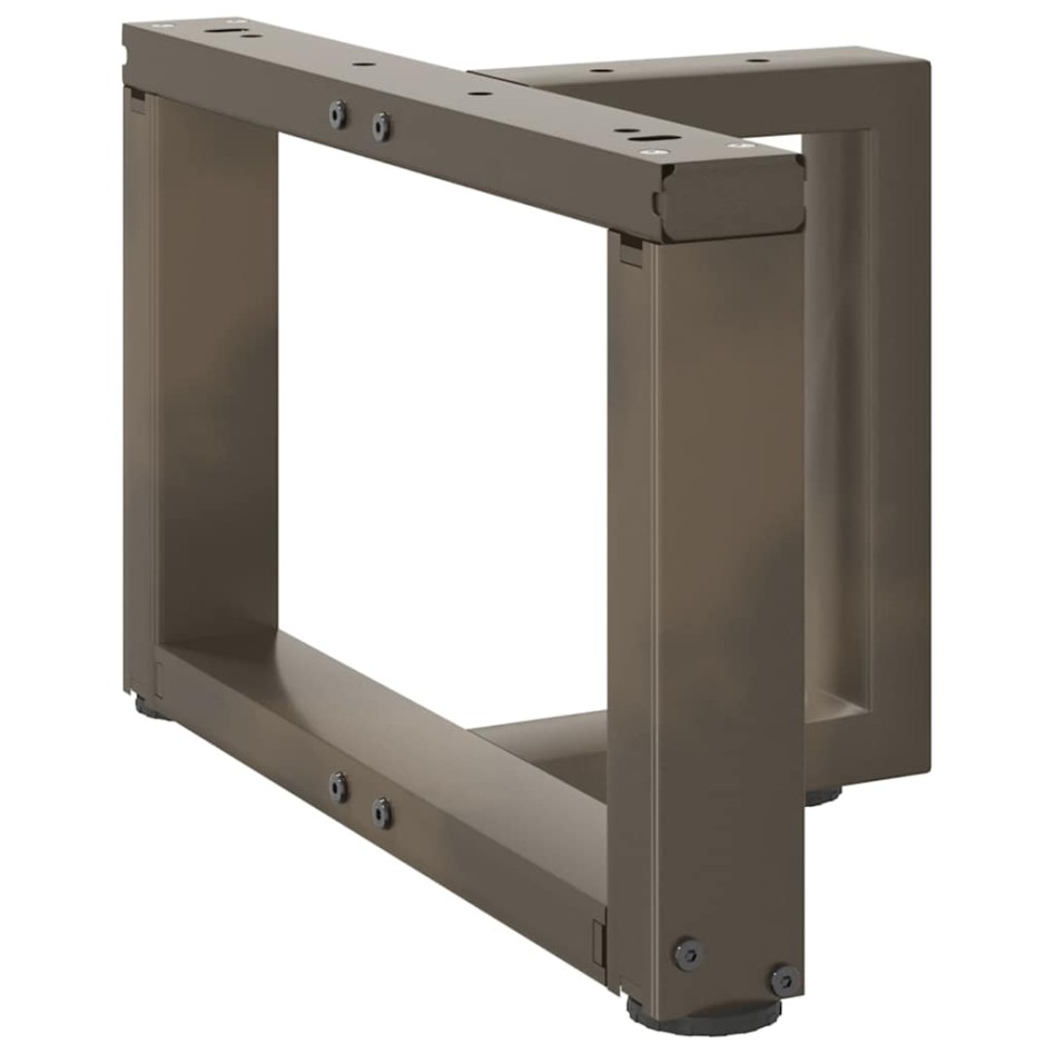 Patas de mesa centro forma T 2uds acero natural