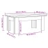 Mesa de centro madera de ingeniería roble artisan 100x60x42