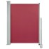Toldo lateral retráctil de jardín o terraza rojo 100x300