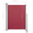 Toldo lateral retráctil de jardín o terraza rojo 100x300