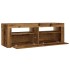Mesitas de noche con luces LED 2 uds madera vieja 60x35x40