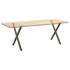 Patas para mesa comedor forma X 2uds acero natural