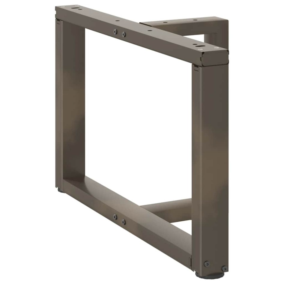 Patas de mesa centro forma T 2uds acero natural