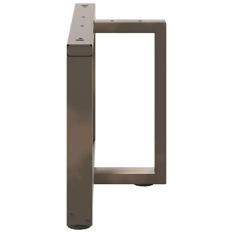 Patas de mesa centro forma T 2uds acero natural