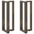Patas mesa consola forma T 2 uds acero natural 38x25x(72-73)