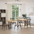 Patas mesa consola forma T 2 uds acero natural 38x25x(72-73)