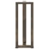 Patas mesa consola forma T 2 uds acero natural 38x25x(72-73)