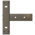 Patas mesa consola forma T 2 uds acero natural 38x25x(72-73)