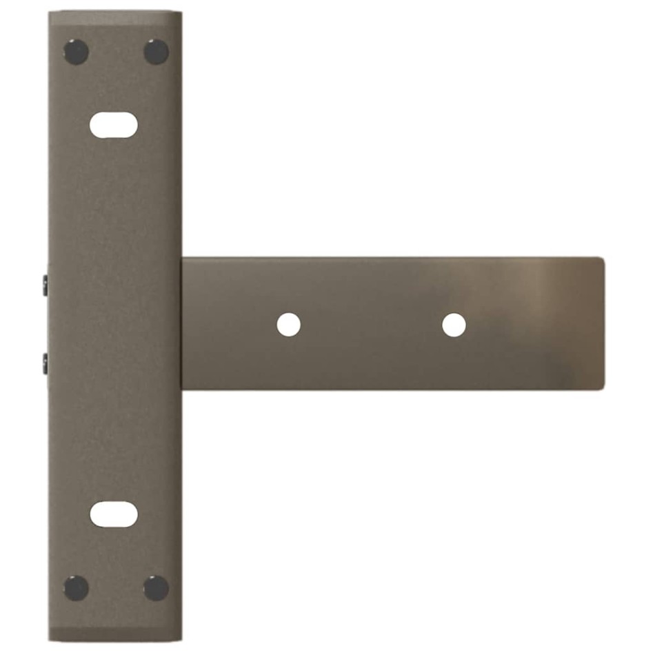 Patas mesa consola forma T 2 uds acero natural 38x25x(72-73)