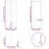 Patas mesa consola forma T 2 uds acero natural 38x25x(72-73)