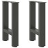 Patas de mesa de centro antracita 2 unidades 38x(42-43)cm