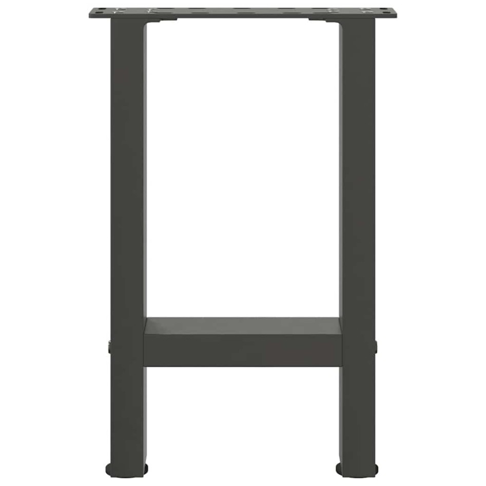 Patas de mesa de centro antracita 2 unidades 38x(42-43)cm