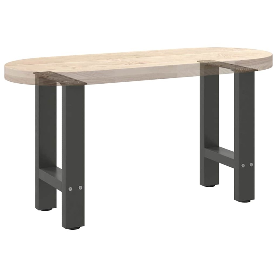 Patas de mesa de centro antracita 2 unidades 38x(42-43)cm