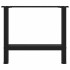 Patas de mesa de centro acero negro 2 uds 60x(42-43)