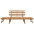 Banco de jardín 2 en 1 190 cm madera maciza