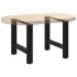 Patas de mesa de centro acero negro 2 uds 60x(42-43)