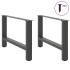 Patas de mesa de centro antracita 2 unidades 70x(42-43)cm