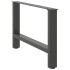 Patas de mesa de centro antracita 2 unidades 70x(42-43)cm
