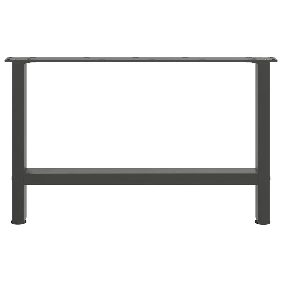 Patas de mesa de centro antracita 2 unidades 70x(42-43)cm