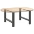 Patas de mesa de centro antracita 2 unidades 70x(42-43)cm