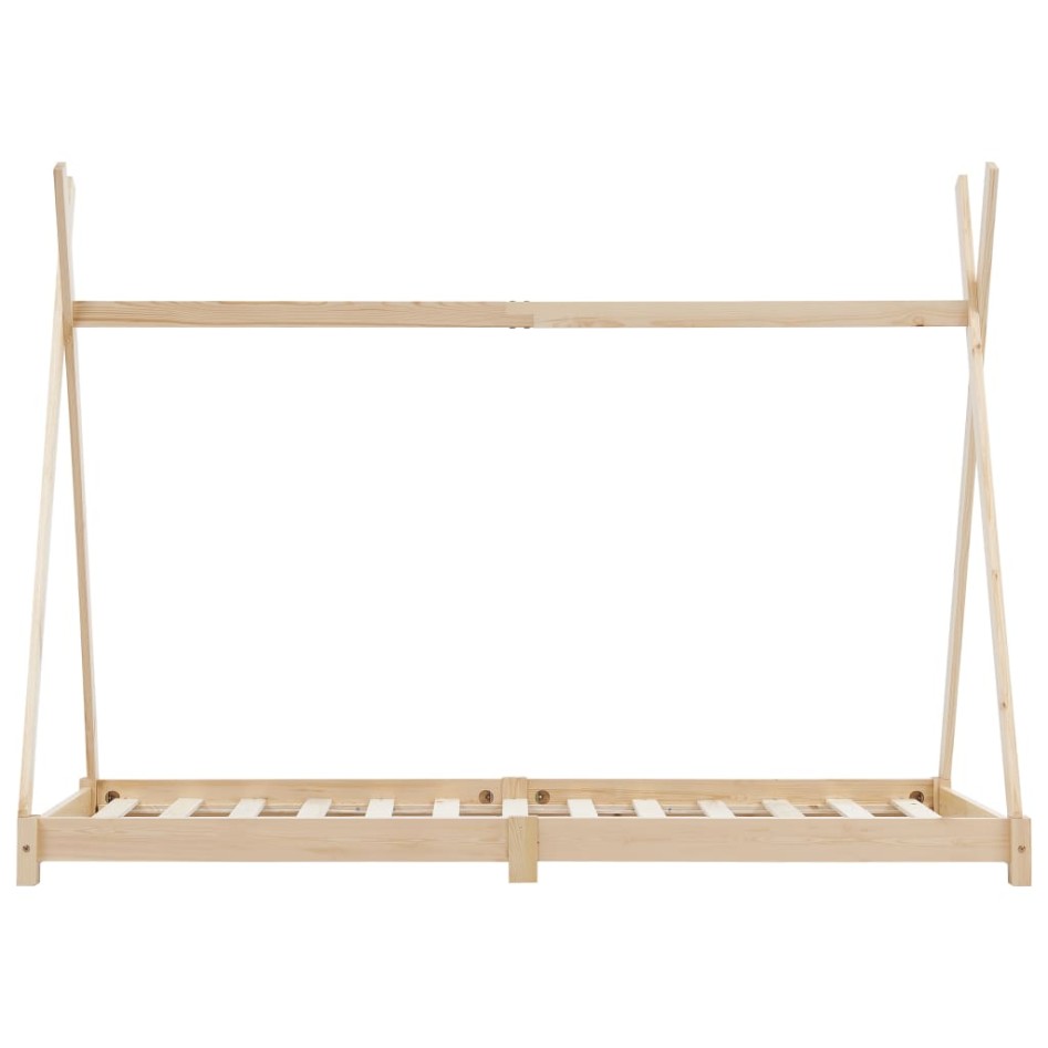 Estructura de cama infantil de madera maciza de pino 90x200