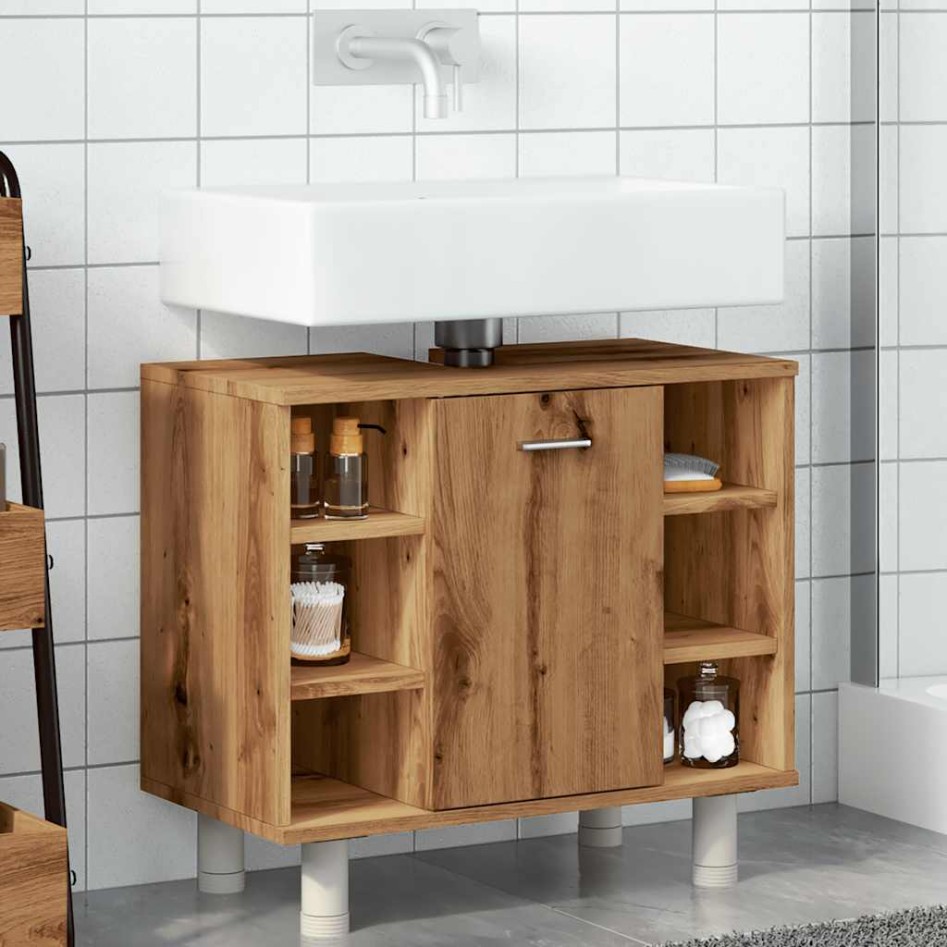 Armario de baño madera contrachapada roble artisan