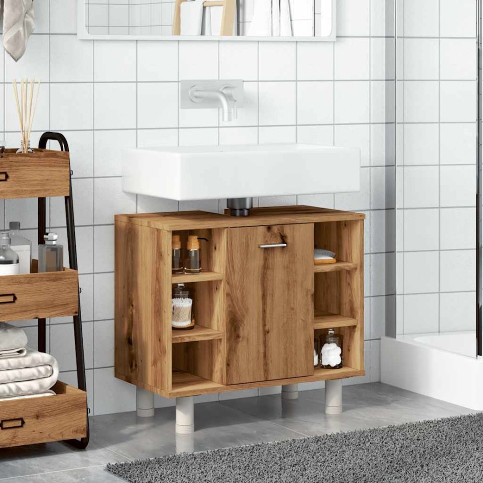 Armario de baño madera contrachapada roble artisan
