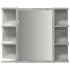 Armario de espejo de baño contrachapada gris 80x20,5x64
