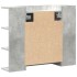 Armario de espejo de baño contrachapada gris 80x20,5x64