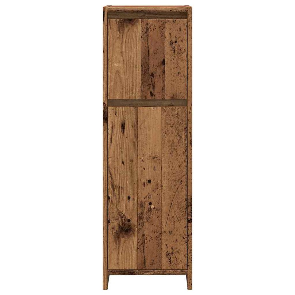 Armario de baño madera contrachapada envejecida 30x30x95