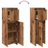 Armario de baño madera contrachapada envejecida 30x30x95