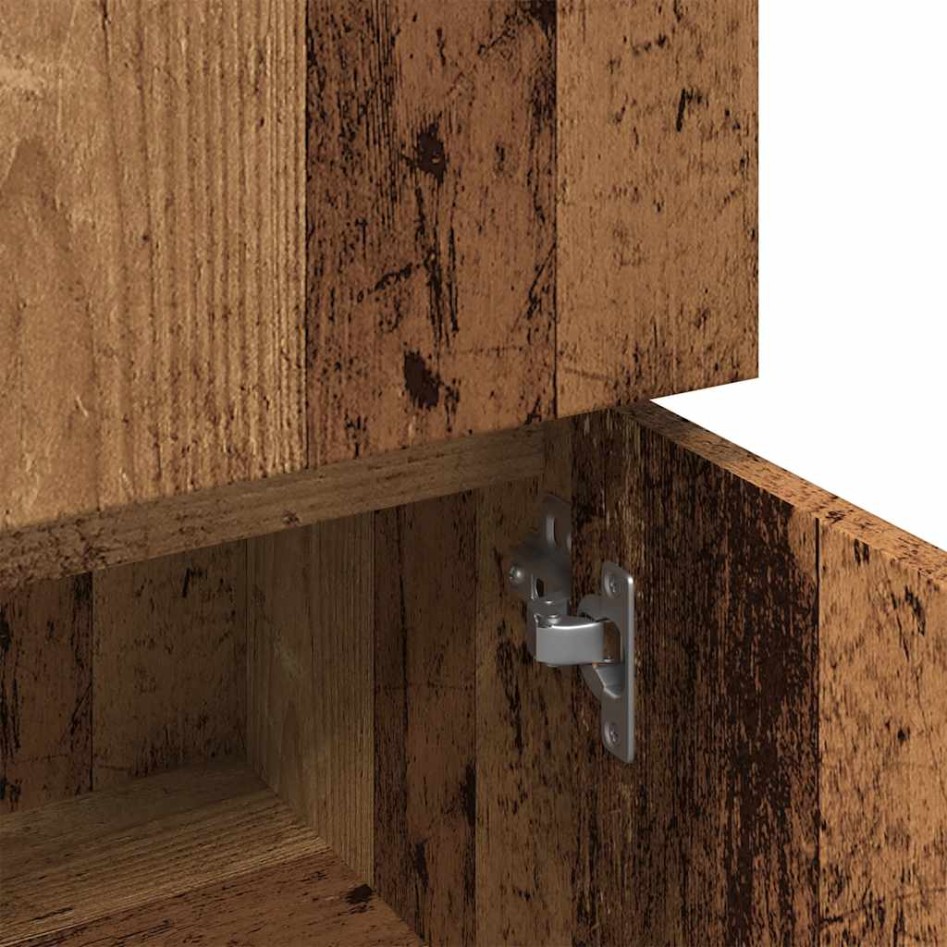 Armario de baño madera contrachapada envejecida 30x30x95