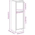 Armario de baño madera contrachapada envejecida 30x30x95