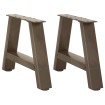 Patas de mesa de centro forma A 2uds acero 40x(30-31) cm