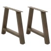 Patas de mesa de centro forma A 2uds acero 70x(42-43) cm