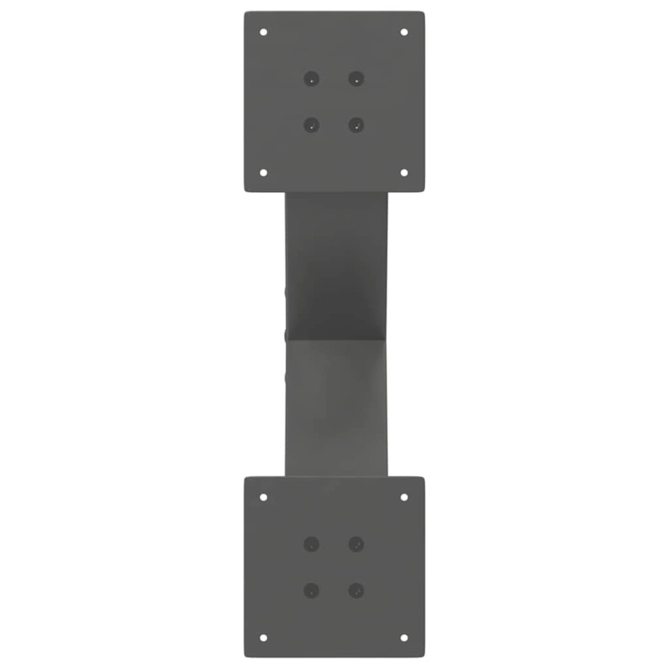 Patas de mesa centro forma X 2uds acero antracita 50x(30-31)