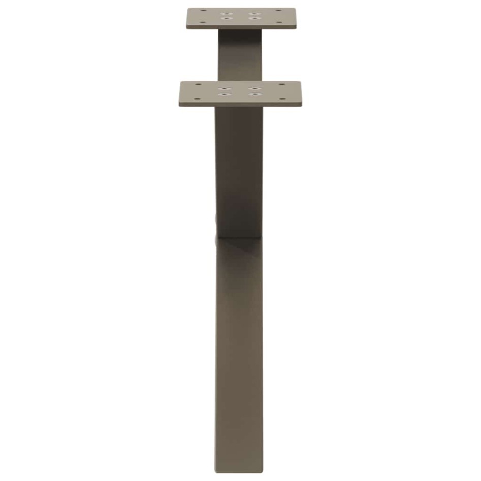 Patas de mesa centro forma X 2uds acero natural 60x(30-31)