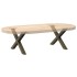 Patas de mesa centro forma X 2uds acero natural 60x(30-31)