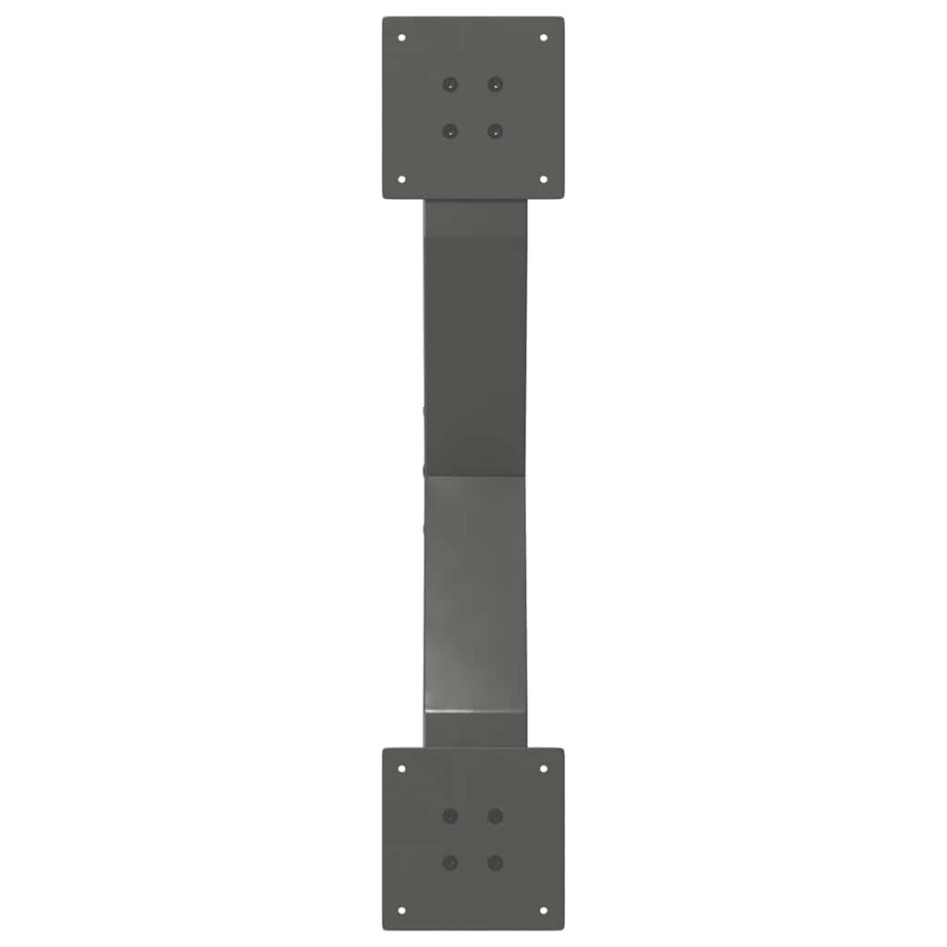 Patas de mesa centro forma X 2uds acero antracita 70x(30-31)