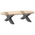 Patas de mesa centro forma X 2uds acero antracita 70x(30-31)