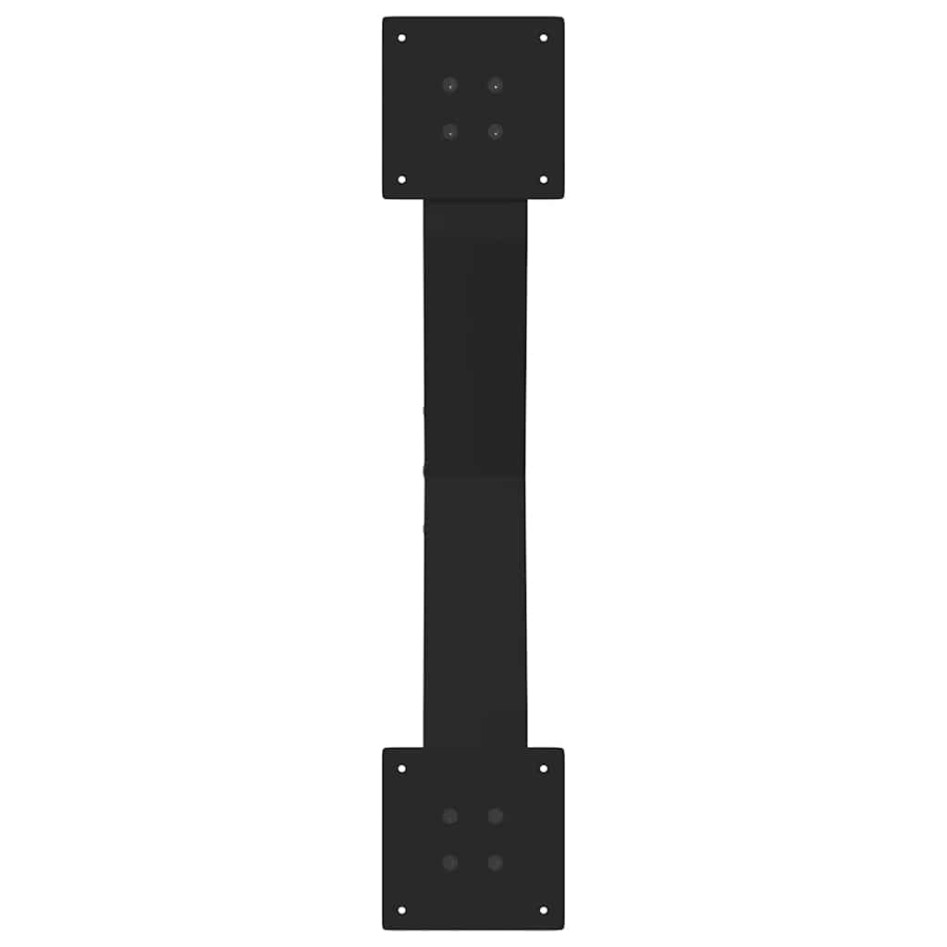 Patas de mesa de centro forma X 2uds acero negro 70x(30-31)